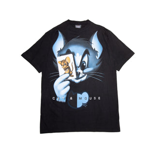 Cat & Mous Oversized Comic T-Shirt in Schwarz für Herren