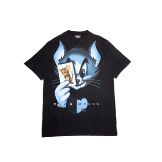 Cat & Mous Oversized Comic T-Shirt in Schwarz für Herren