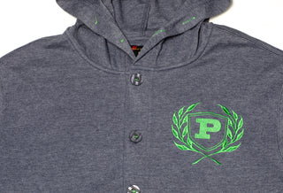 Phat Farm Button Down Hoody Navy Melange für Herren