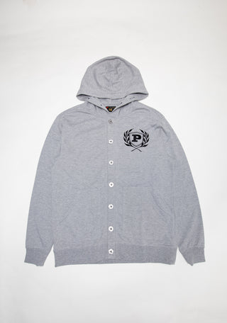 Phat Farm Button Down Hoody H.Grey für Herren