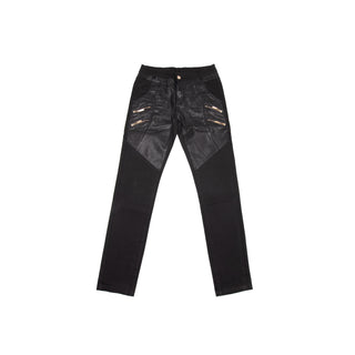 Jaza Fashion Chino Jeans mit PU Leder für Herren