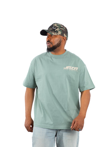 Jaza Oversized Unisex T-Shirt Born to be Rich Edition in Grün