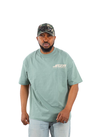 Jaza Oversized Unisex T-Shirt Born to be Rich Edition in Grün