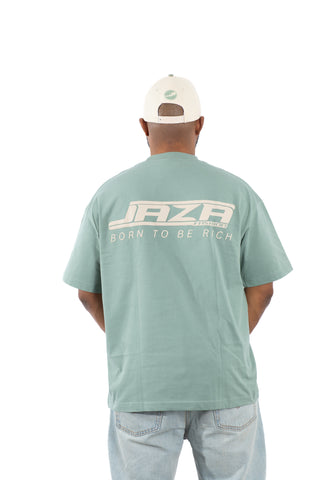 Jaza Oversized Unisex T-Shirt Born to be Rich Edition in Grün