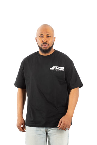 Jaza Oversized Unisex T-Shirt Born to be Rich Edition in Schwarz