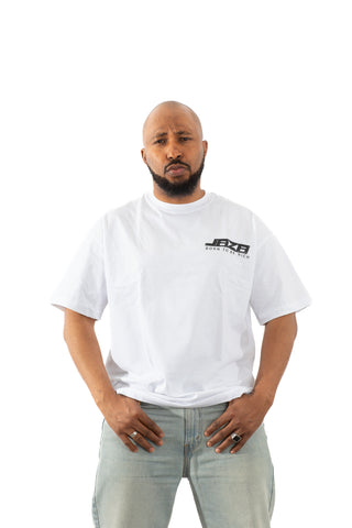 Jaza Oversized Unisex T-Shirt Born to be Rich Edition in White