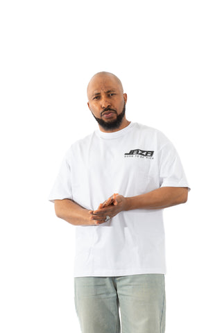 Jaza Oversized Unisex T-Shirt Born to be Rich Edition in White