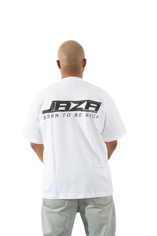 Jaza Oversized Unisex T-Shirt Born to be Rich Edition in White