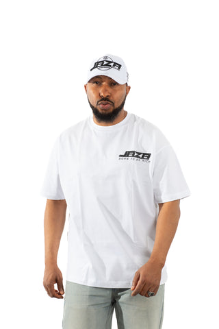 Jaza Oversized Unisex T-Shirt Born to be Rich Edition in White