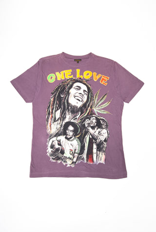 Bob Marly One Love T-Shirt Lila für Herren