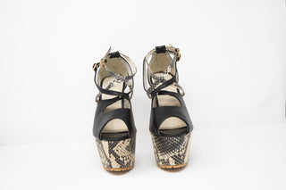 JAZA Sexy Elegante und Komfort Fischmaul High Heels in Snake Design