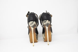 JAZA Sexy Elegante und Komfort Fischmaul High Heels in Snake Design