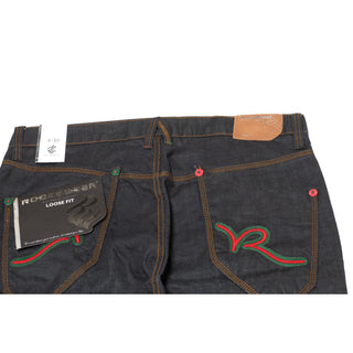 Rocawear Double Trouble Super Blue Wrinkle N Baggy Jeans für Herren