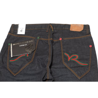 Rocawear Double Trouble Super Blue Wrinkle N Baggy Jeans für Herren