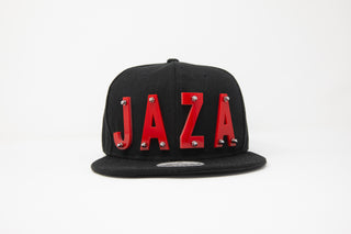 Jaza Snapback Cap in Schwarz/Rot Hip Hop Style