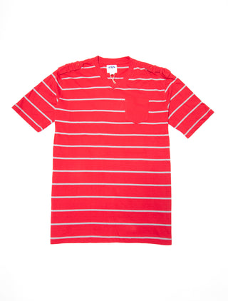 Oversized V Neck T-Shirt ( Rot )