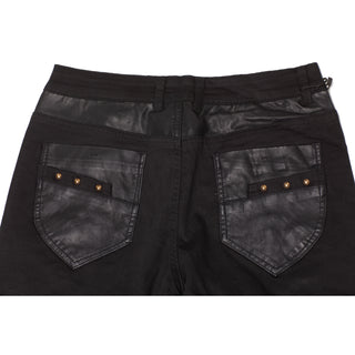 Jaza Fashion Chino Jeans mit PU Leder für Herren